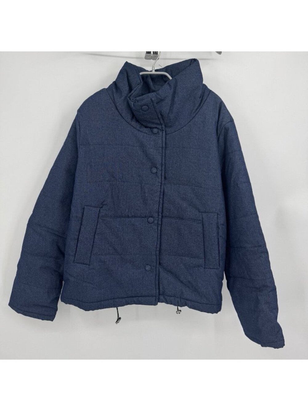 Pomander Place by Tuckernuck Quilted Blue Denim Ralph Jacket Snap Front Size XXL
